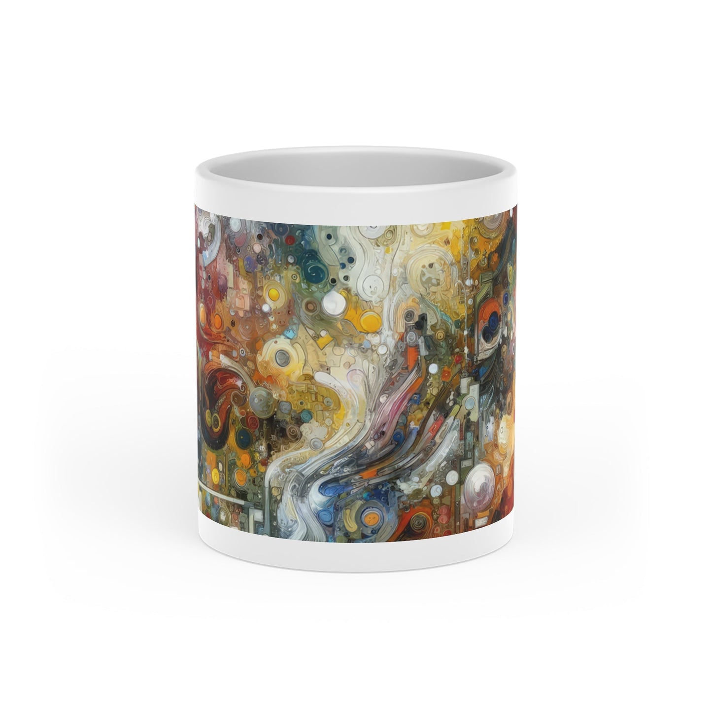 Perception Mosaic Abstract Heart-Shaped Mug - ATUH.ART