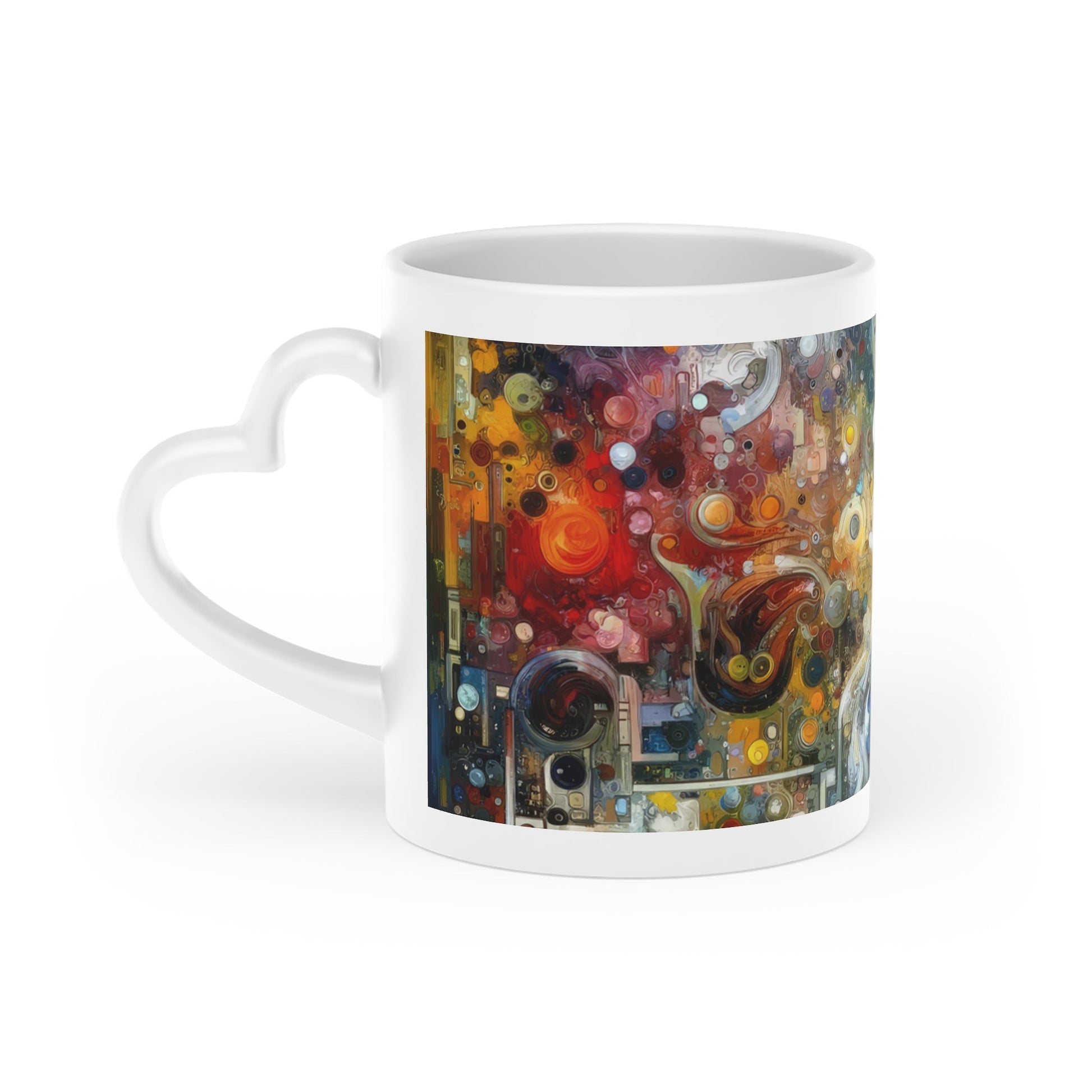 Perception Mosaic Abstract Heart-Shaped Mug - ATUH.ART