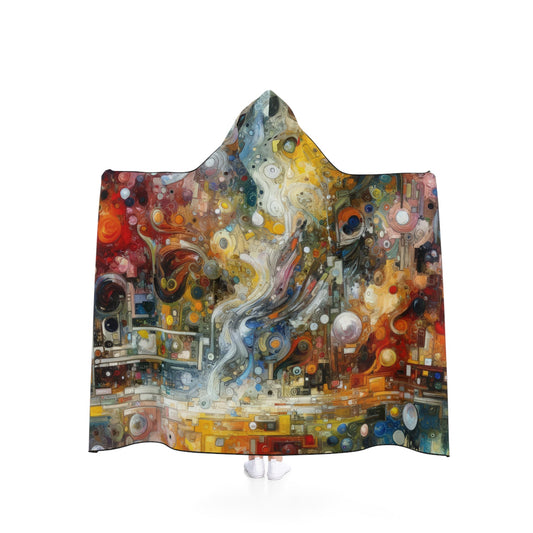Perception Mosaic Abstract Hooded Blanket - ATUH.ART