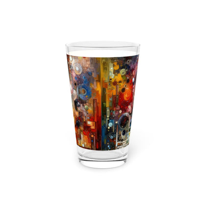 Perception Mosaic Abstract Pint Glass, 16oz - ATUH.ART