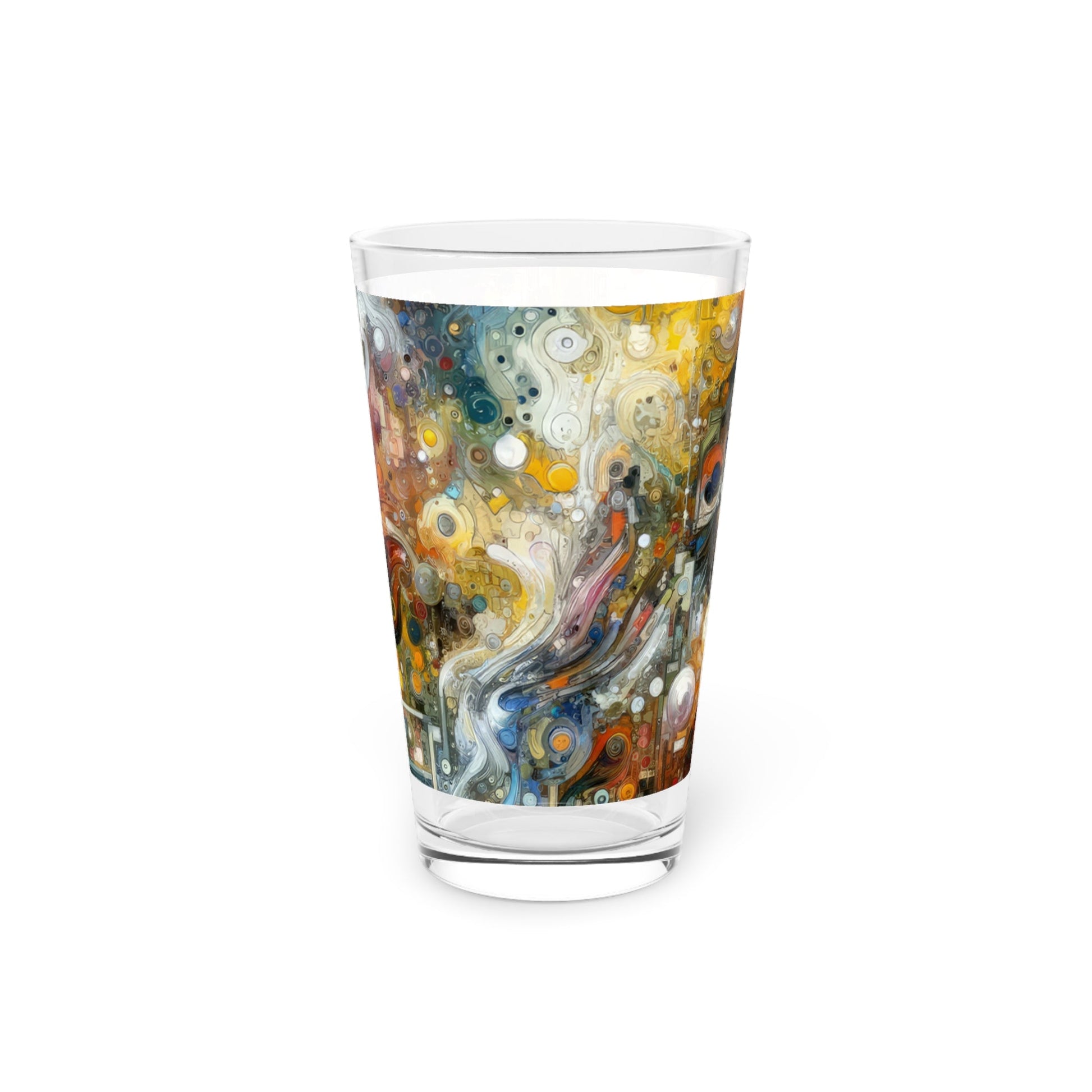 Perception Mosaic Abstract Pint Glass, 16oz - ATUH.ART