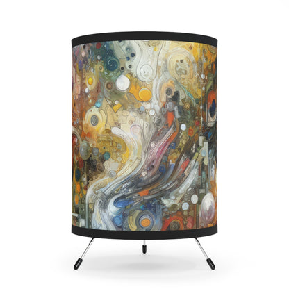 Perception Mosaic Abstract Tripod Lamp with High-Res Printed Shade, US\CA plug - ATUH.ART