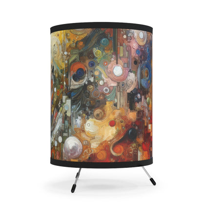 Perception Mosaic Abstract Tripod Lamp with High-Res Printed Shade, US\CA plug - ATUH.ART
