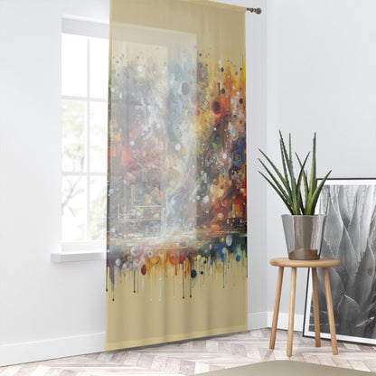 Perception Mosaic Abstract Window Curtain - ATUH.ART