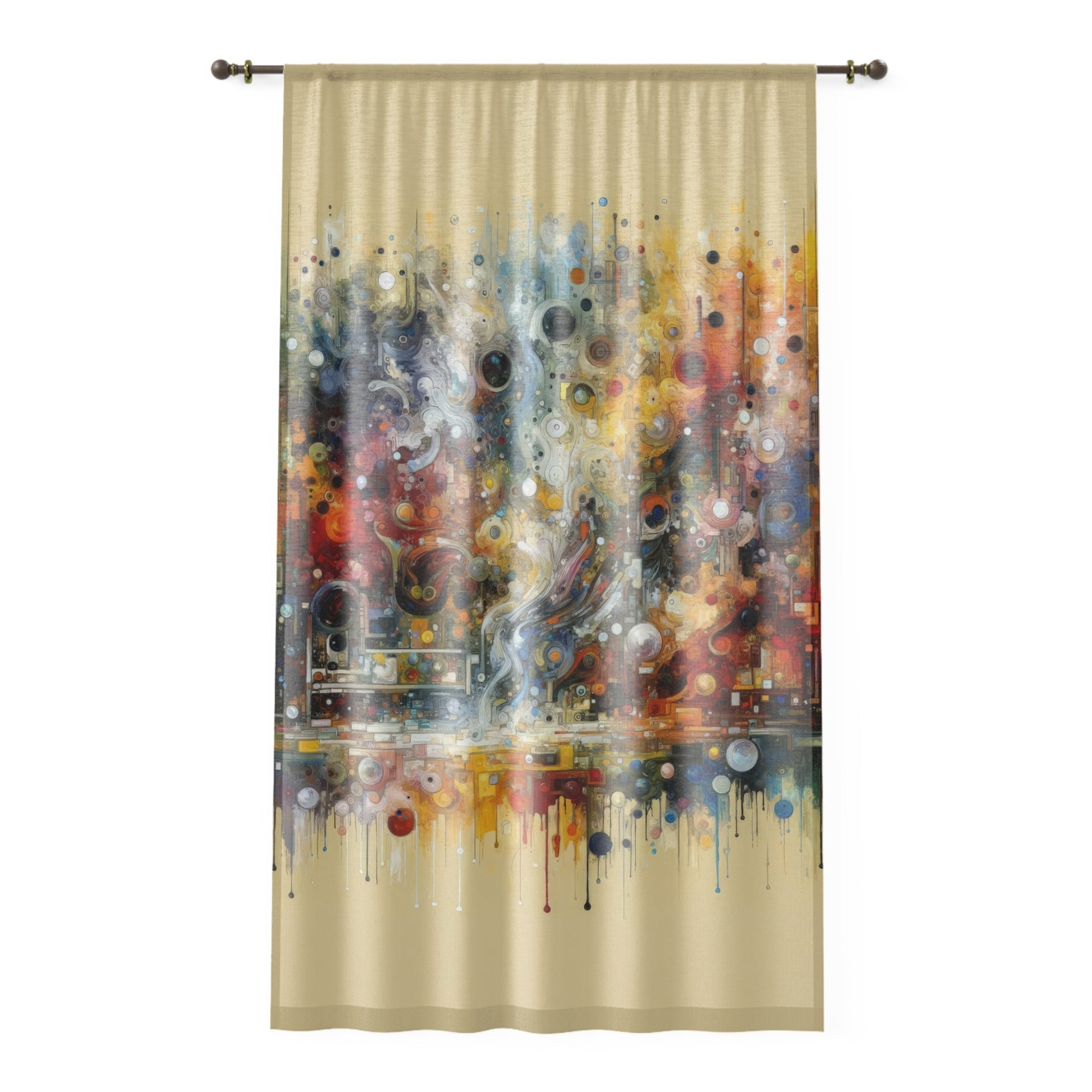 Perception Mosaic Abstract Window Curtain - ATUH.ART