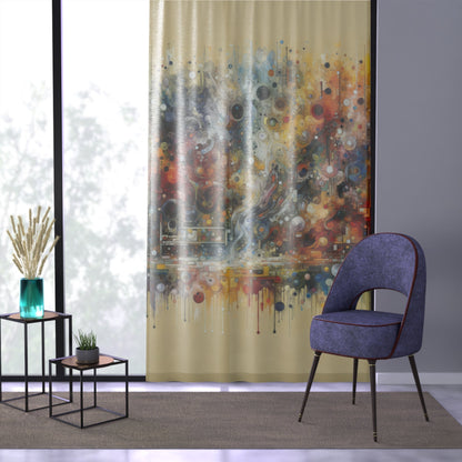 Perception Mosaic Abstract Window Curtain - ATUH.ART