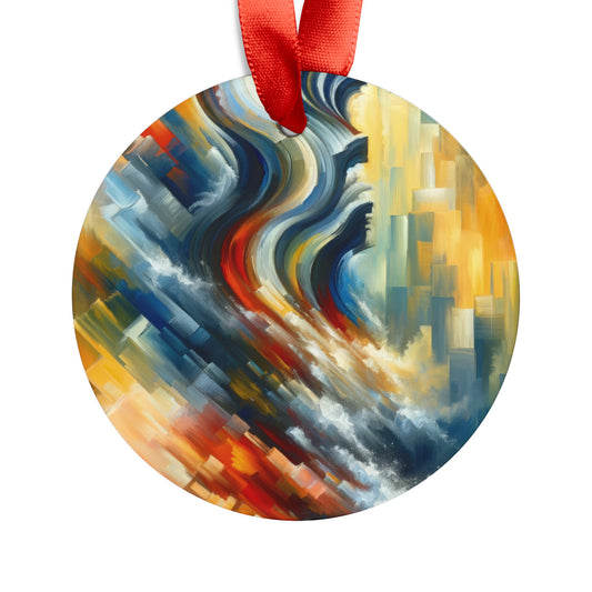 Persistence Force Abstract Acrylic Ornament with Ribbon - ATUH.ART