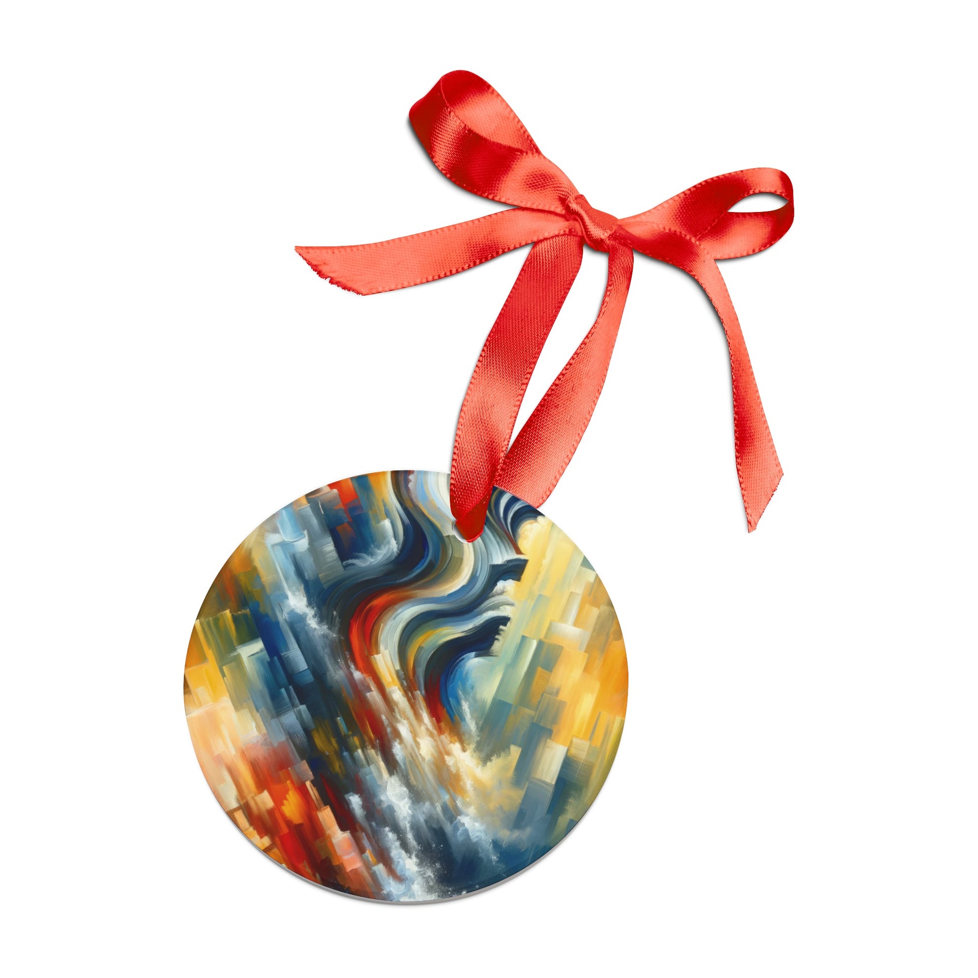 Persistence Force Abstract Acrylic Ornament with Ribbon - ATUH.ART