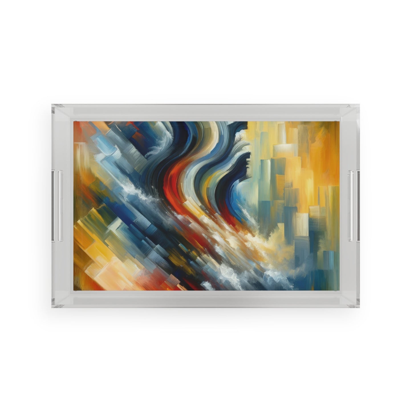 Persistence Force Abstract Acrylic Serving Tray - ATUH.ART