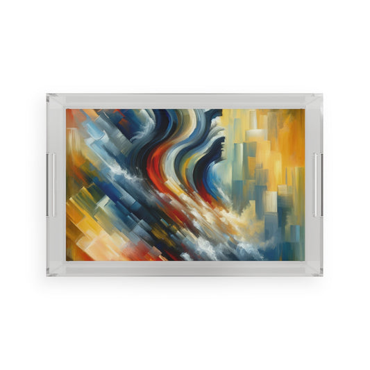 Persistence Force Abstract Acrylic Serving Tray - ATUH.ART