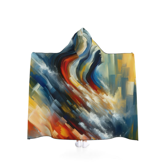 Persistence Force Abstract Hooded Blanket - ATUH.ART