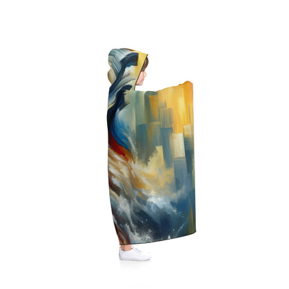 Persistence Force Abstract Hooded Blanket - ATUH.ART