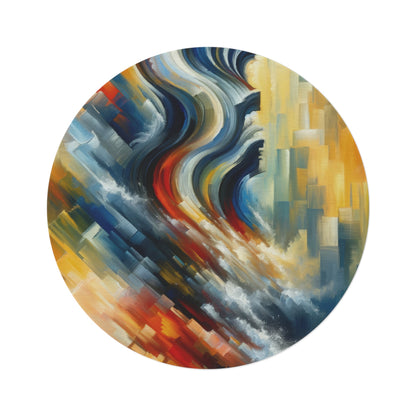 Persistence Force Abstract Round Rug - ATUH.ART