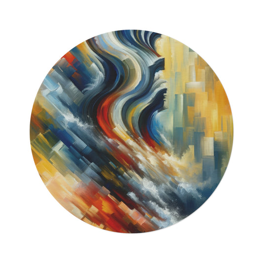 Persistence Force Abstract Round Rug - ATUH.ART