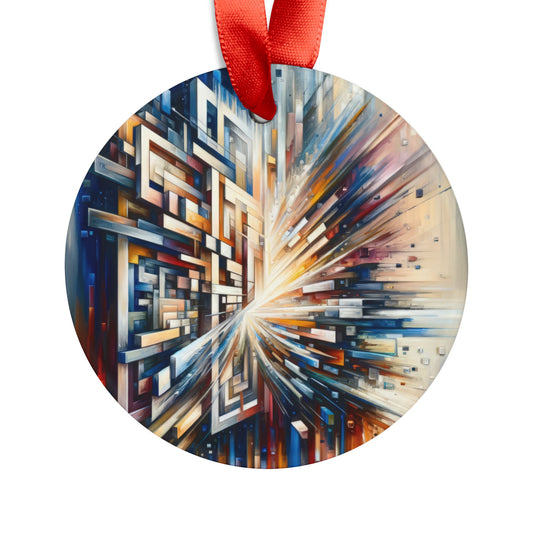 Pieces Unifying Focus Acrylic Ornament with Ribbon - ATUH.ART