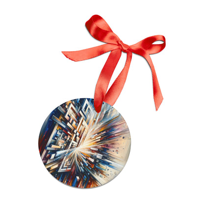 Pieces Unifying Focus Acrylic Ornament with Ribbon - ATUH.ART