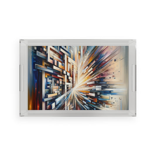 Pieces Unifying Focus Acrylic Serving Tray - ATUH.ART