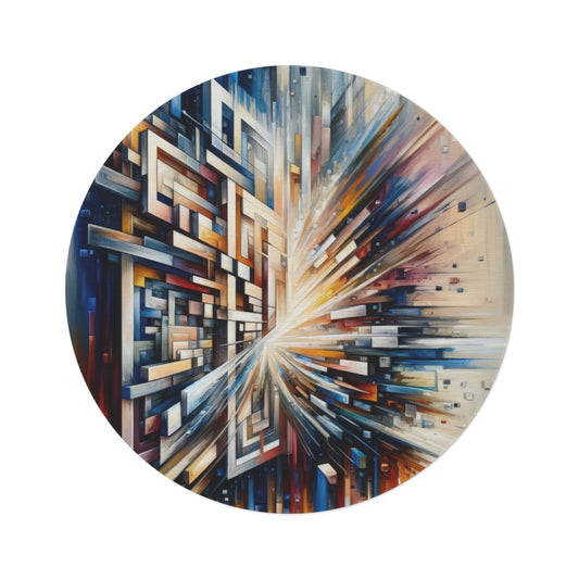 Pieces Unifying Focus Round Rug - ATUH.ART