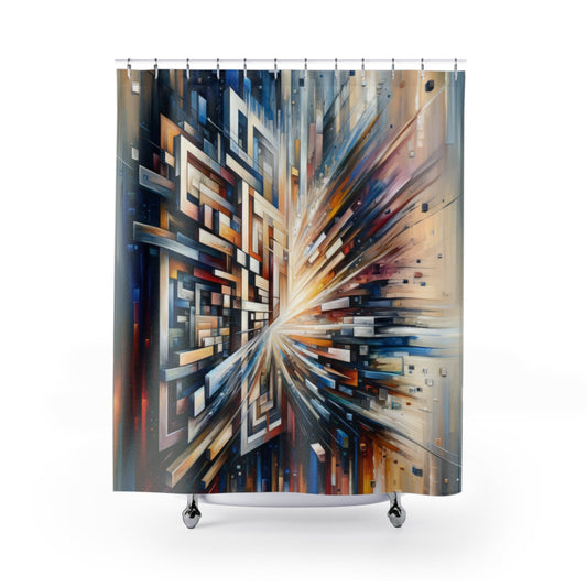 Pieces Unifying Focus Shower Curtains - ATUH.ART