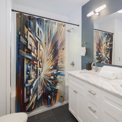 Pieces Unifying Focus Shower Curtains - ATUH.ART