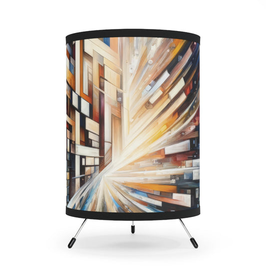 Pieces Unifying Focus Tripod Lamp with High-Res Printed Shade, US\CA plug - ATUH.ART