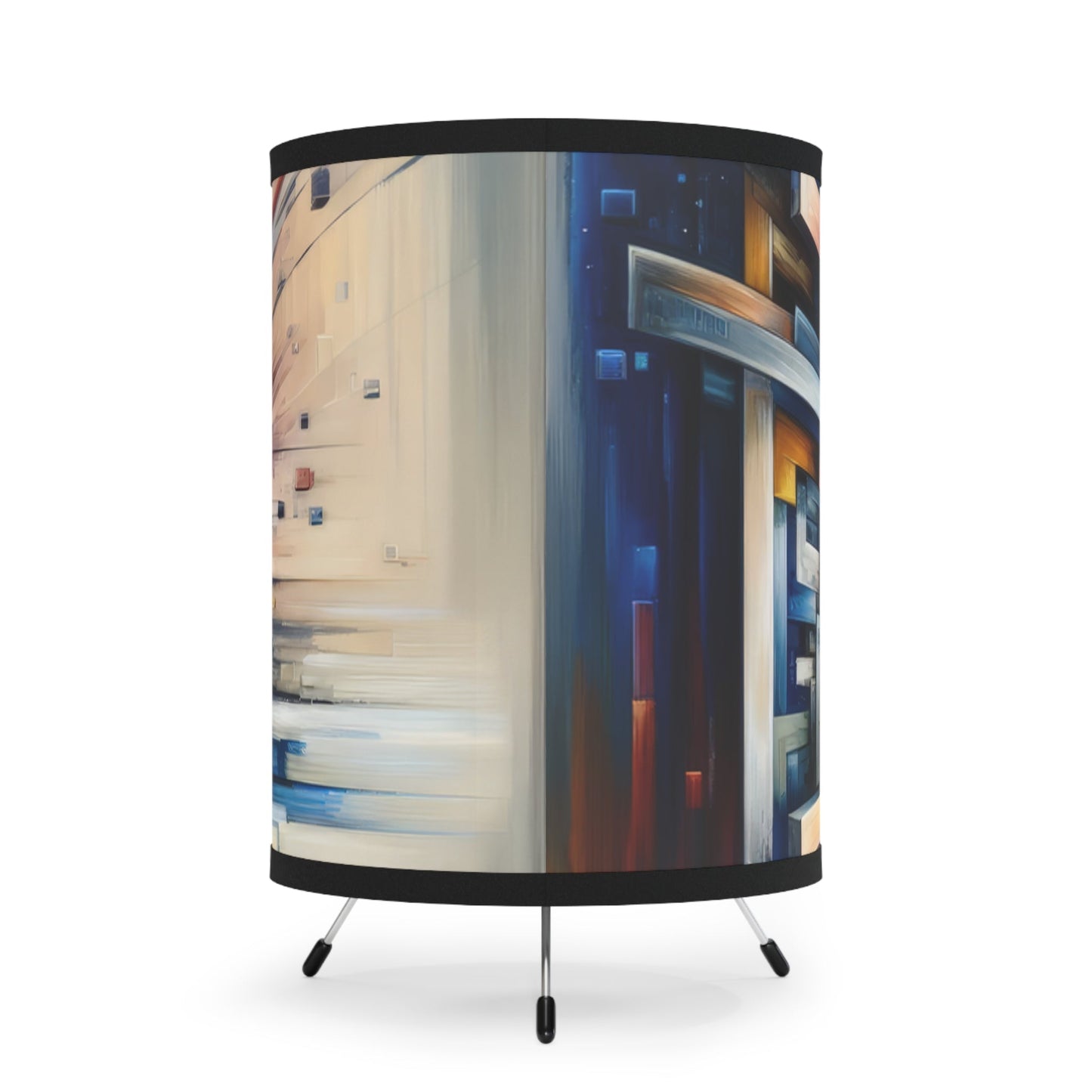 Pieces Unifying Focus Tripod Lamp with High-Res Printed Shade, US\CA plug - ATUH.ART