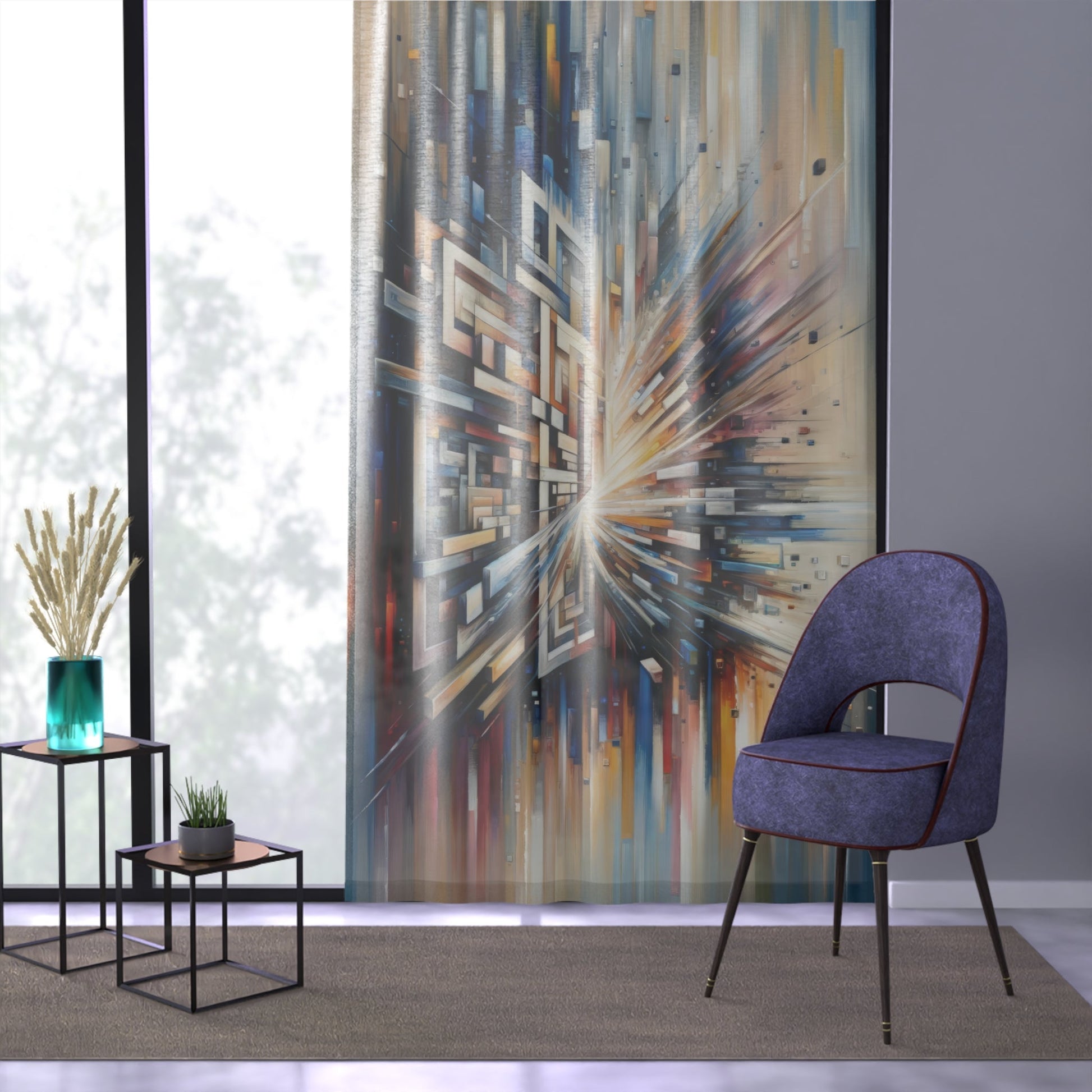 Pieces Unifying Focus Window Curtain - ATUH.ART