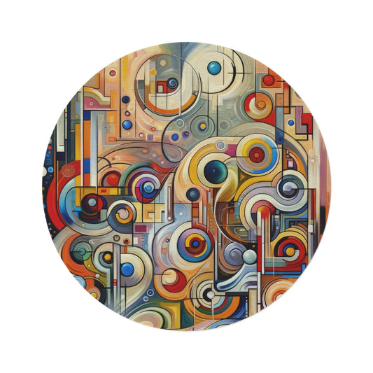 Playful Wisdom Essence Round Rug - ATUH.ART