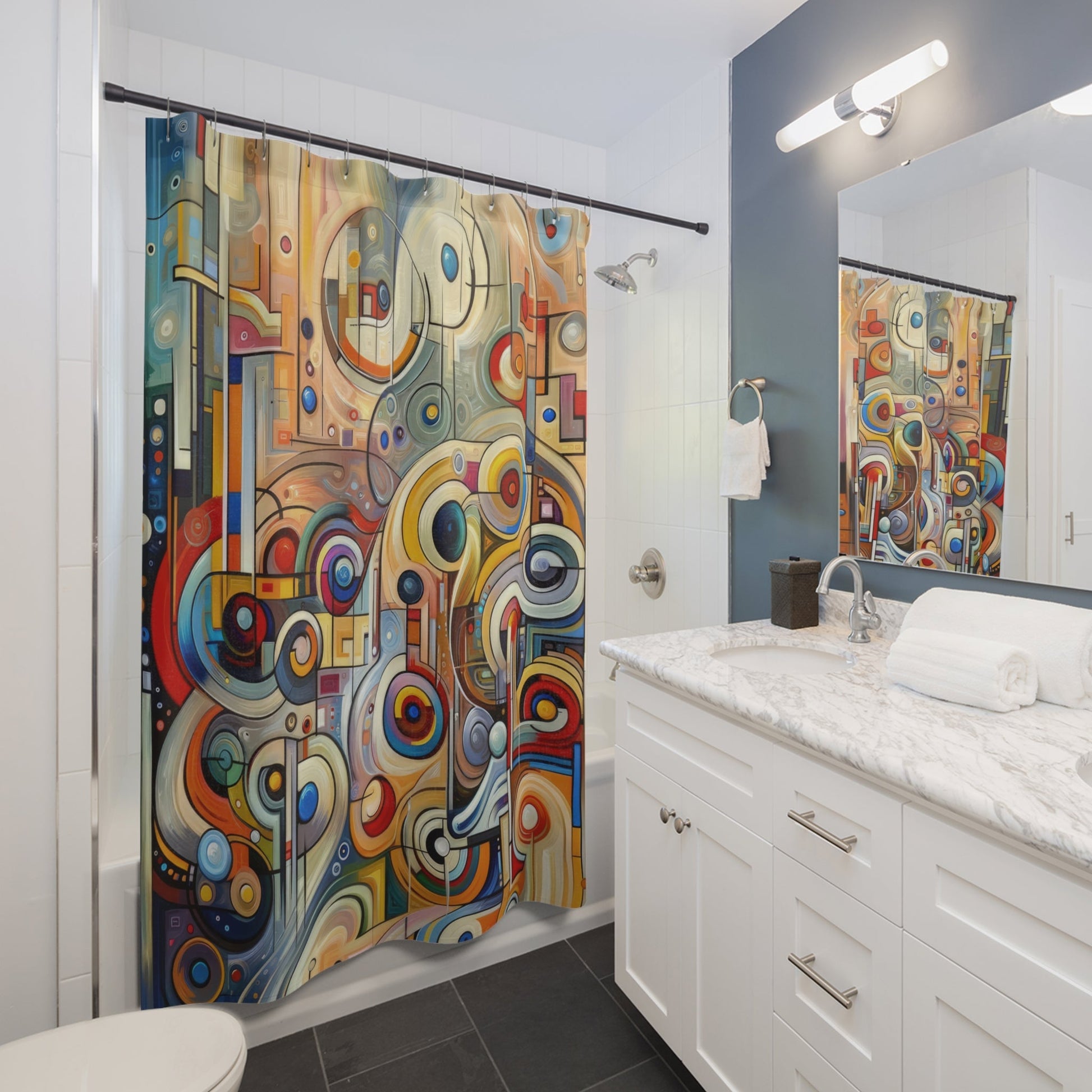 Playful Wisdom Essence Shower Curtains - ATUH.ART