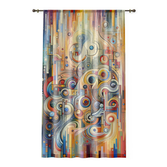 Playful Wisdom Essence Window Curtain - ATUH.ART