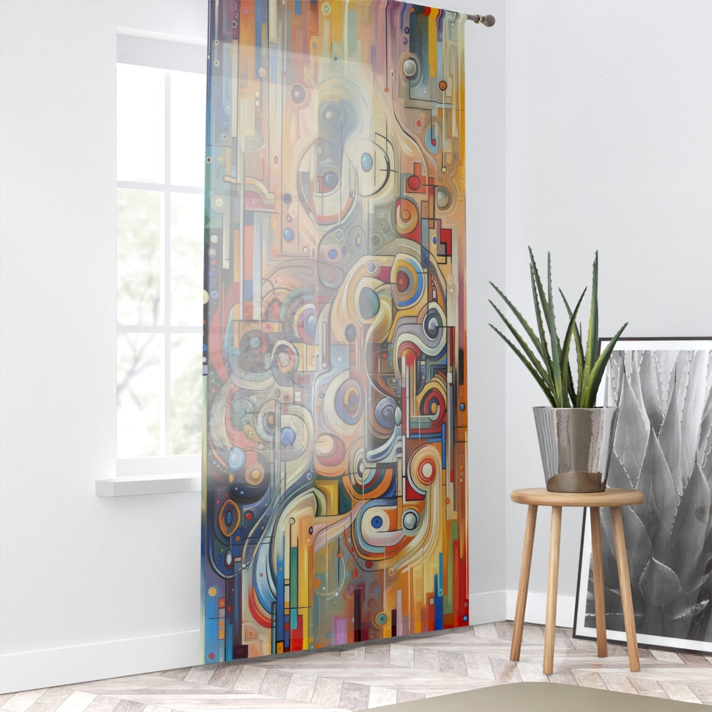 Playful Wisdom Essence Window Curtain - ATUH.ART