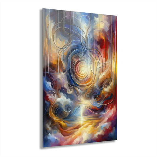 Presence Anchored Tachism Acrylic Prints (French Cleat Hanging) - ATUH.ART