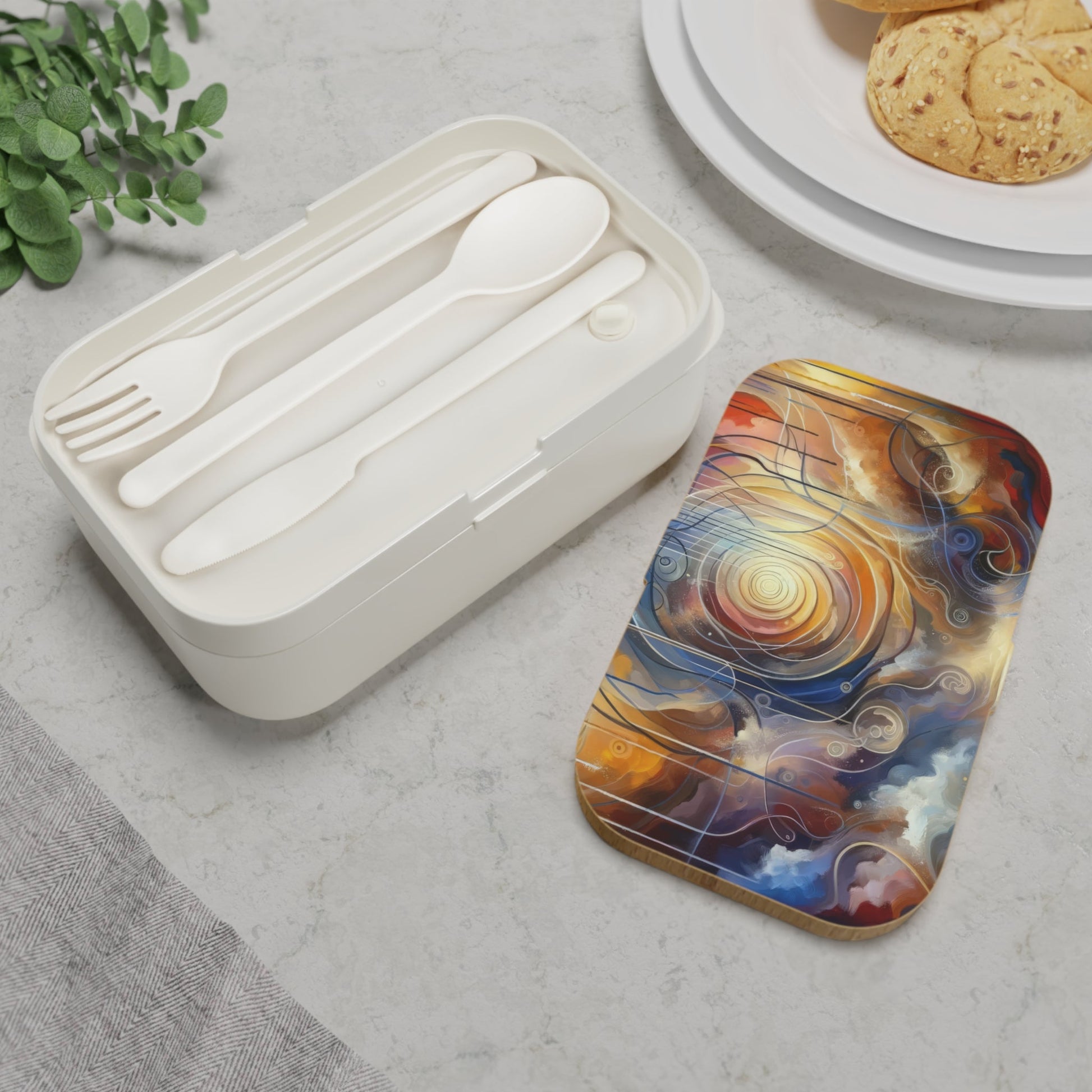 Presence Anchored Tachism Bento Lunch Box - ATUH.ART