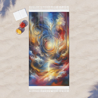 Presence Anchored Tachism Boho Beach Cloth - ATUH.ART