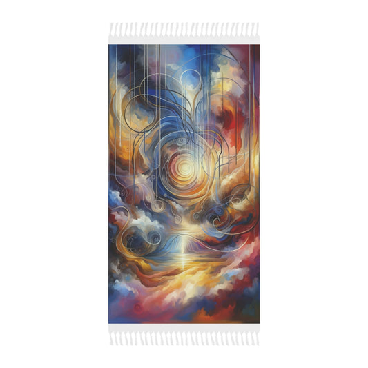 Presence Anchored Tachism Boho Beach Cloth - ATUH.ART