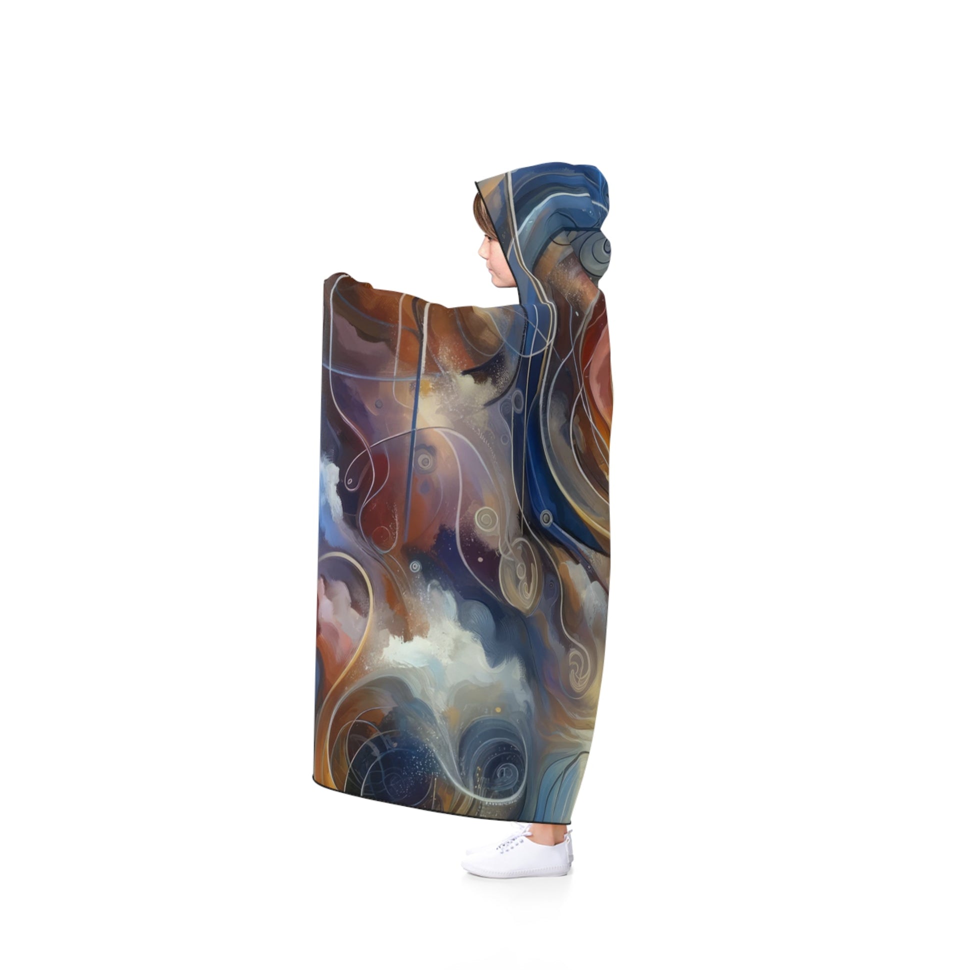 Presence Anchored Tachism Hooded Blanket - ATUH.ART