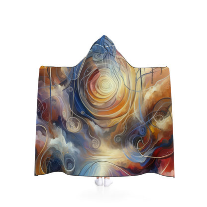 Presence Anchored Tachism Hooded Blanket - ATUH.ART