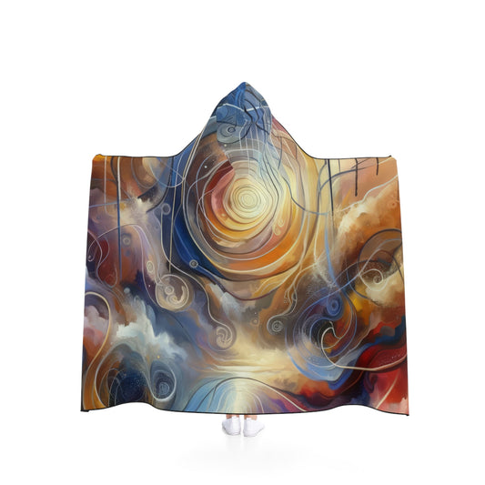 Presence Anchored Tachism Hooded Blanket - ATUH.ART