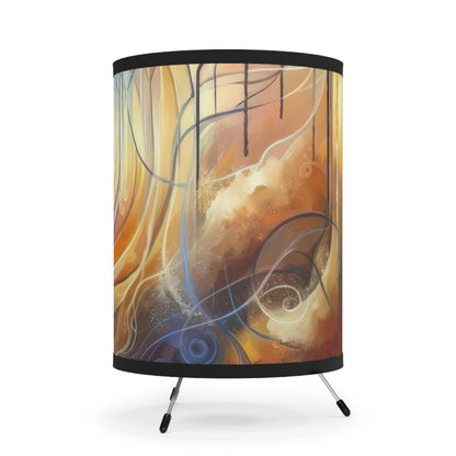 Presence Anchored Tachism Tripod Lamp with High-Res Printed Shade, US\CA plug - ATUH.ART