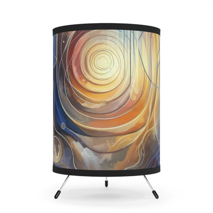 Presence Anchored Tachism Tripod Lamp with High-Res Printed Shade, US\CA plug - ATUH.ART