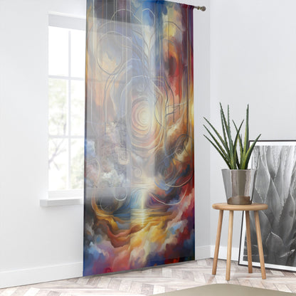 Presence Anchored Tachism Window Curtain - ATUH.ART