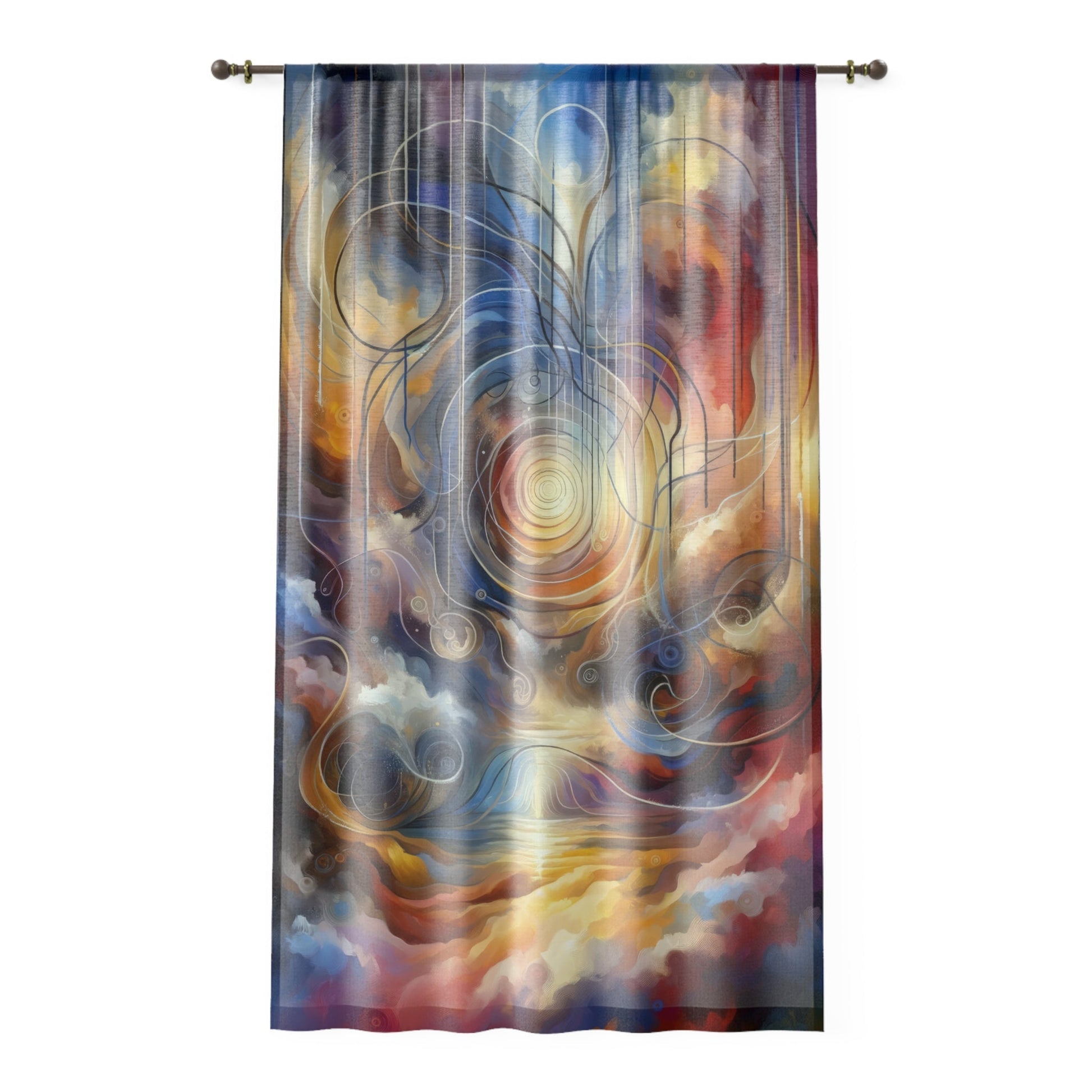 Presence Anchored Tachism Window Curtain - ATUH.ART