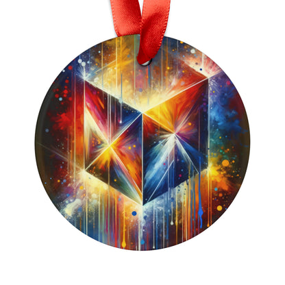 Prismatic Light Spectrum Acrylic Ornament with Ribbon - ATUH.ART