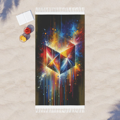 Prismatic Light Spectrum Boho Beach Cloth - ATUH.ART