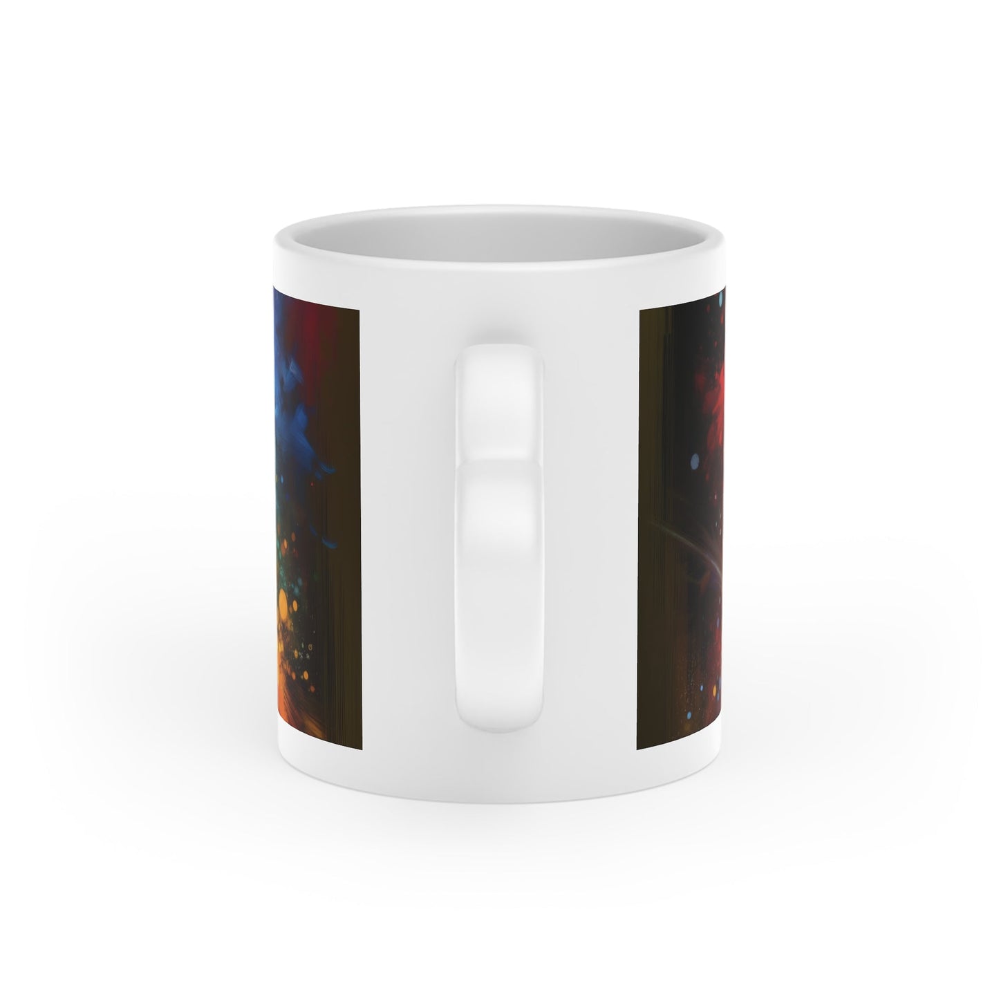 Prismatic Light Spectrum Heart-Shaped Mug - ATUH.ART