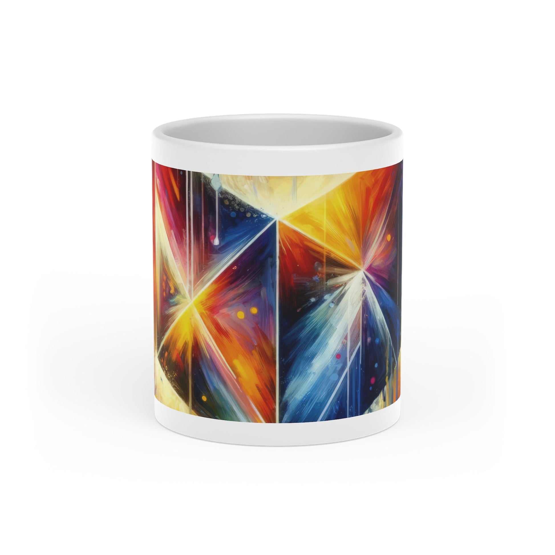 Prismatic Light Spectrum Heart-Shaped Mug - ATUH.ART