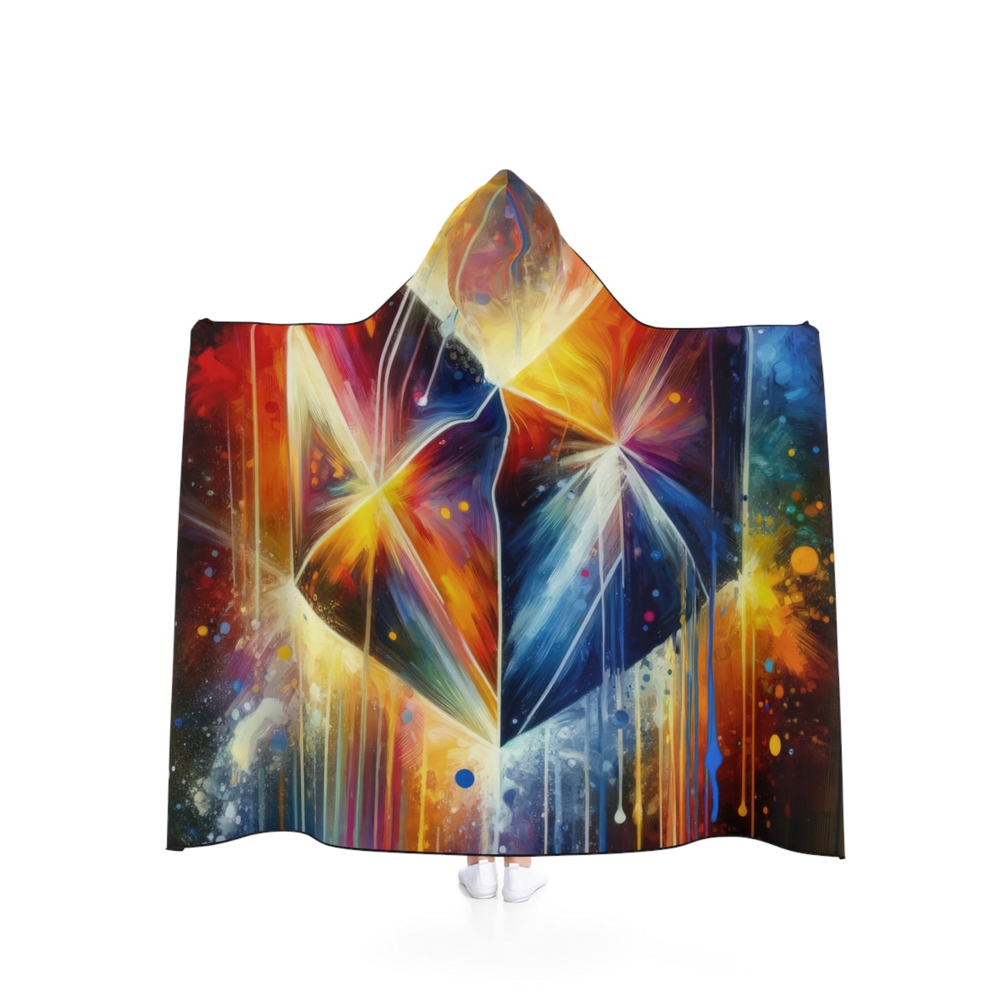 Prismatic Light Spectrum Hooded Blanket - ATUH.ART