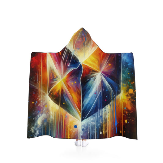 Prismatic Light Spectrum Hooded Blanket - ATUH.ART