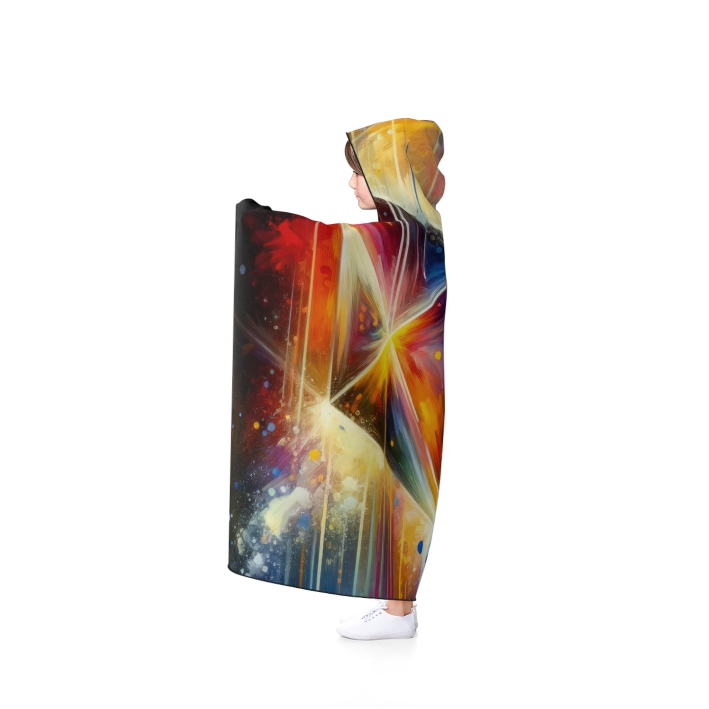 Prismatic Light Spectrum Hooded Blanket - ATUH.ART