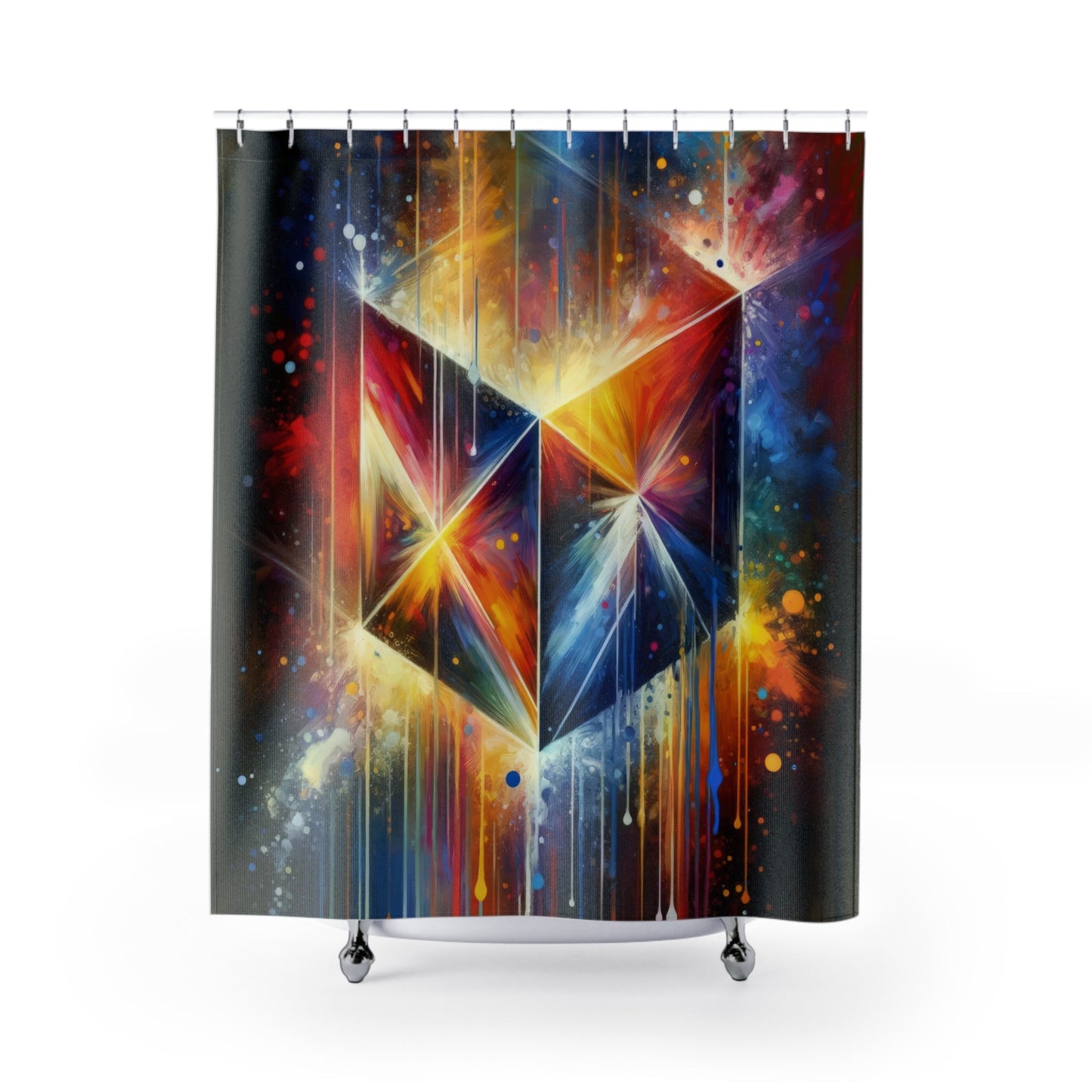 Prismatic Light Spectrum Shower Curtains - ATUH.ART
